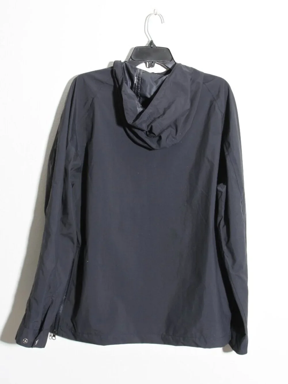 Taylor Stitch The Powder Jacket Anorak Half Zip Black Hooded Nylon Sz 40 Medium